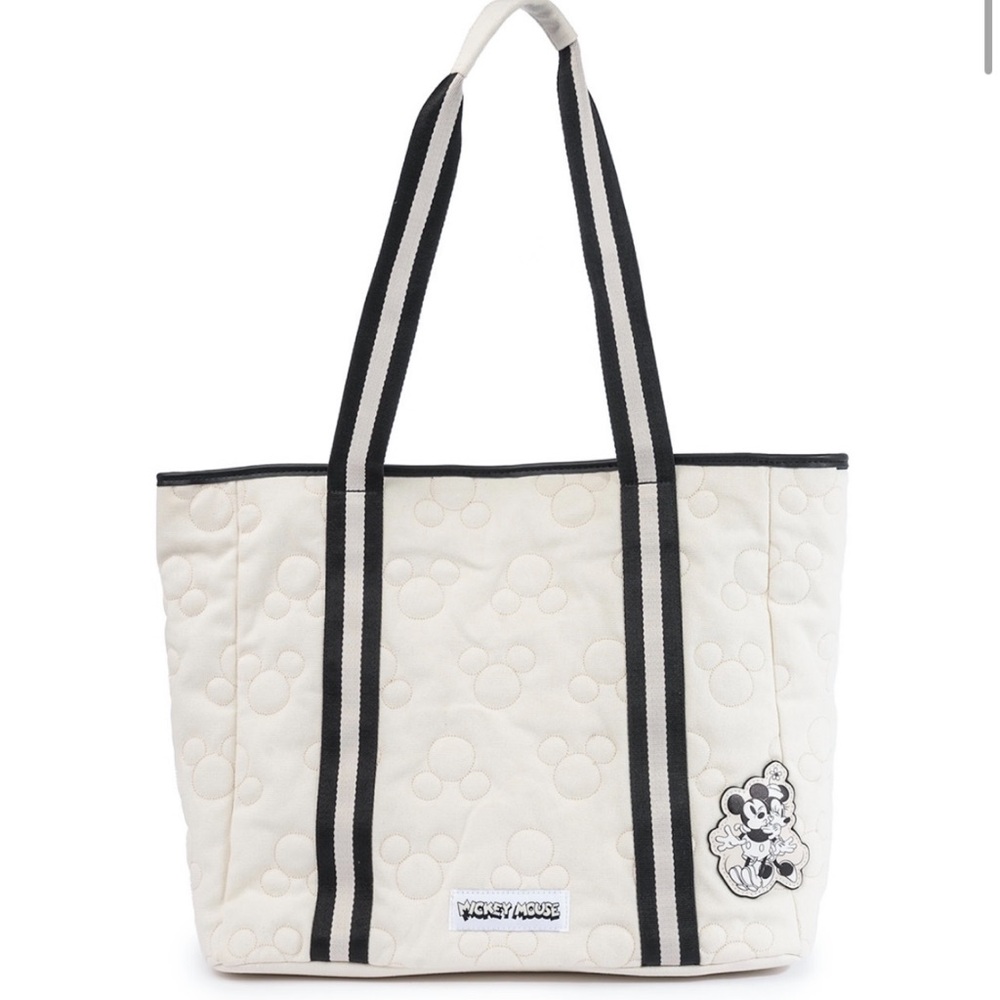 DISNEY MICKEY QUILTED TOTE BAG COLOR CREAM